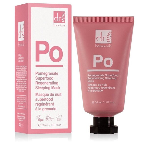 Dr Botanicals BNIB Hydrate Pomegranate Superfood Regenerating Sleeping Mask 30ml - Picture 1 of 9